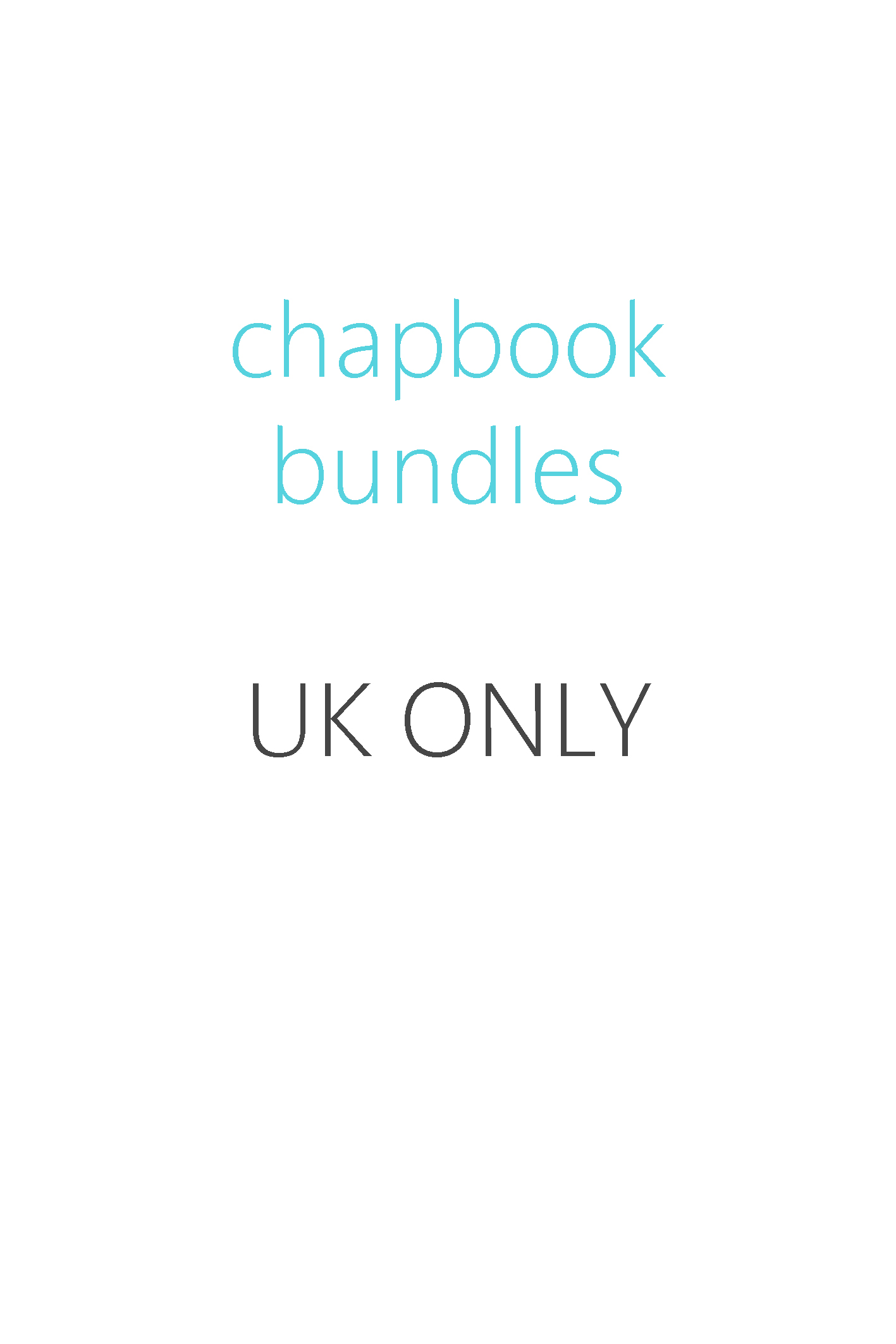 Chapbook Bundle UK ONLY